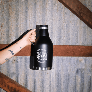 Beerfarm Growler - 64oz Black Double Walled - Beerfarm